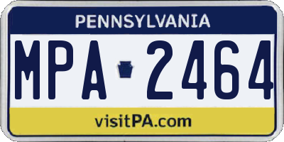 PA license plate MPA2464