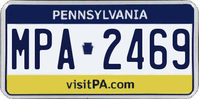 PA license plate MPA2469