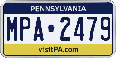PA license plate MPA2479