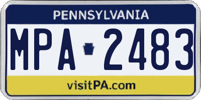 PA license plate MPA2483