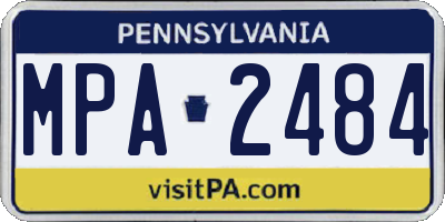 PA license plate MPA2484