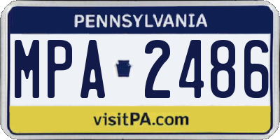 PA license plate MPA2486