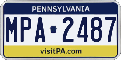 PA license plate MPA2487
