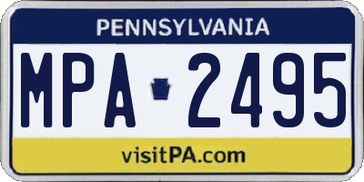 PA license plate MPA2495