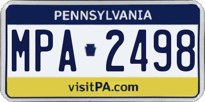 PA license plate MPA2498