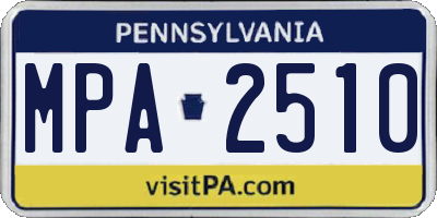 PA license plate MPA2510