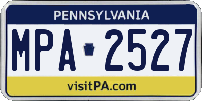 PA license plate MPA2527