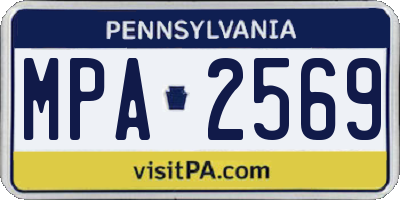 PA license plate MPA2569
