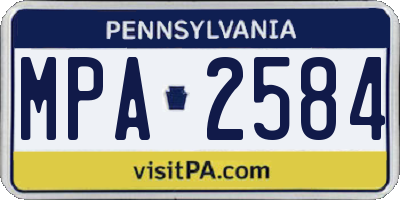 PA license plate MPA2584