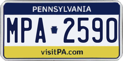 PA license plate MPA2590