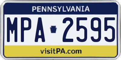 PA license plate MPA2595