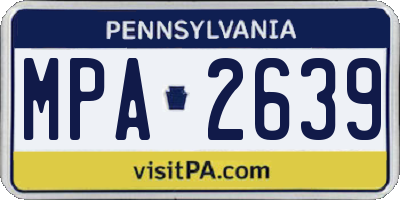 PA license plate MPA2639