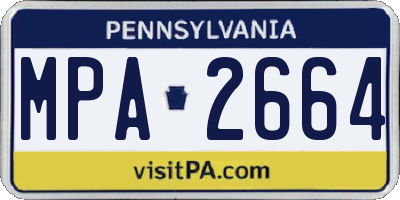 PA license plate MPA2664