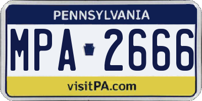 PA license plate MPA2666