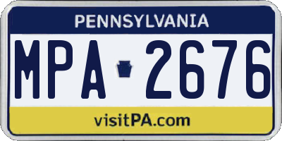 PA license plate MPA2676