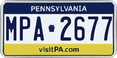 PA license plate MPA2677