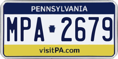 PA license plate MPA2679