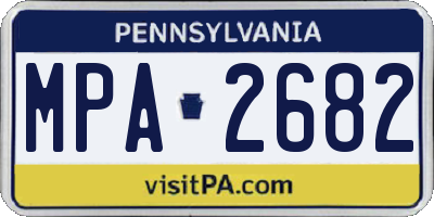 PA license plate MPA2682