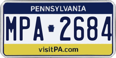 PA license plate MPA2684