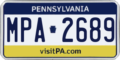 PA license plate MPA2689