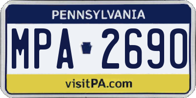 PA license plate MPA2690