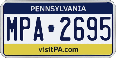 PA license plate MPA2695