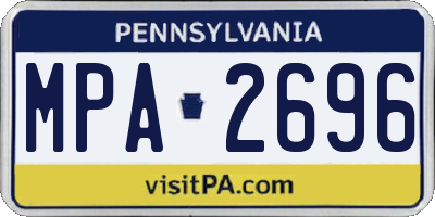 PA license plate MPA2696