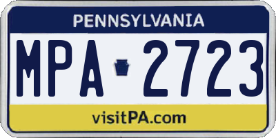 PA license plate MPA2723
