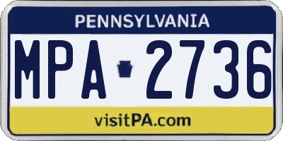 PA license plate MPA2736