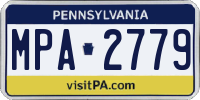 PA license plate MPA2779