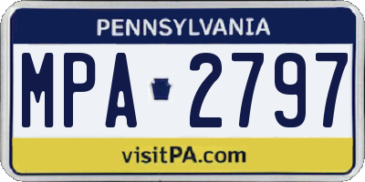 PA license plate MPA2797