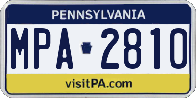 PA license plate MPA2810