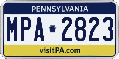 PA license plate MPA2823
