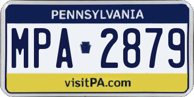 PA license plate MPA2879