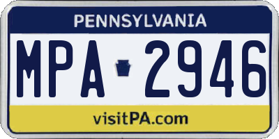 PA license plate MPA2946