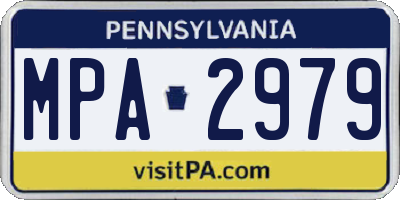 PA license plate MPA2979