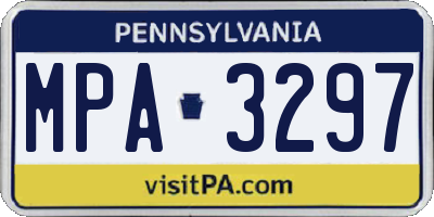 PA license plate MPA3297