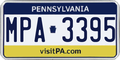 PA license plate MPA3395