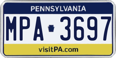 PA license plate MPA3697