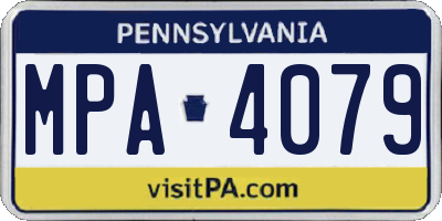 PA license plate MPA4079
