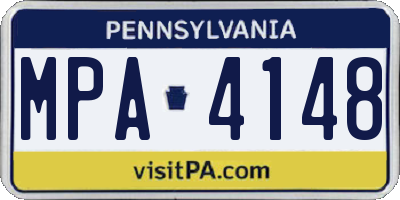 PA license plate MPA4148