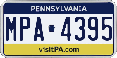 PA license plate MPA4395