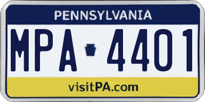 PA license plate MPA4401