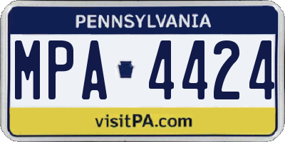 PA license plate MPA4424
