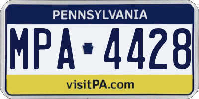 PA license plate MPA4428