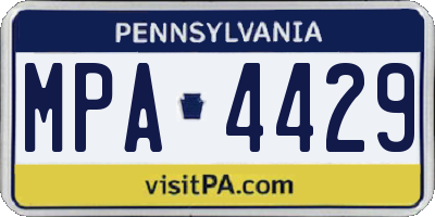 PA license plate MPA4429