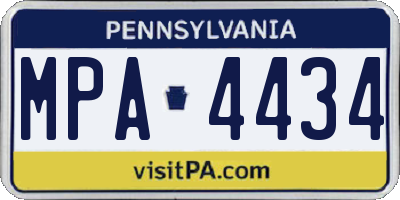 PA license plate MPA4434