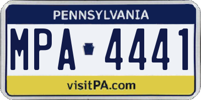 PA license plate MPA4441