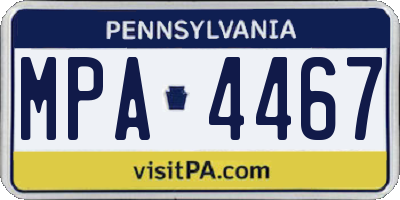 PA license plate MPA4467