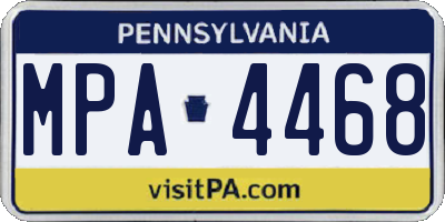 PA license plate MPA4468